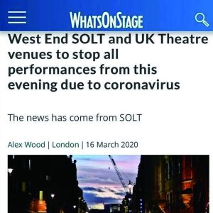 百老汇后伦敦西区宣布关闭！全球演出行业迎来黑暗之年